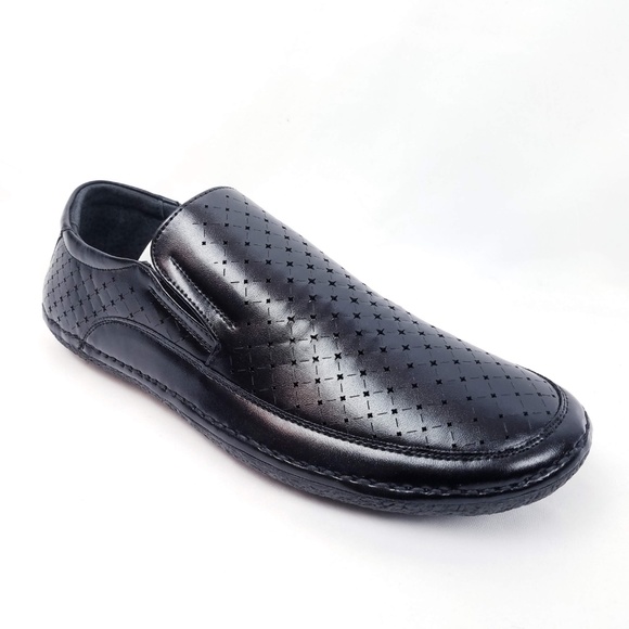 Stacy Adams Mens Loafers Shoes 8.5 M Black Slip On - Picture 1 of 8